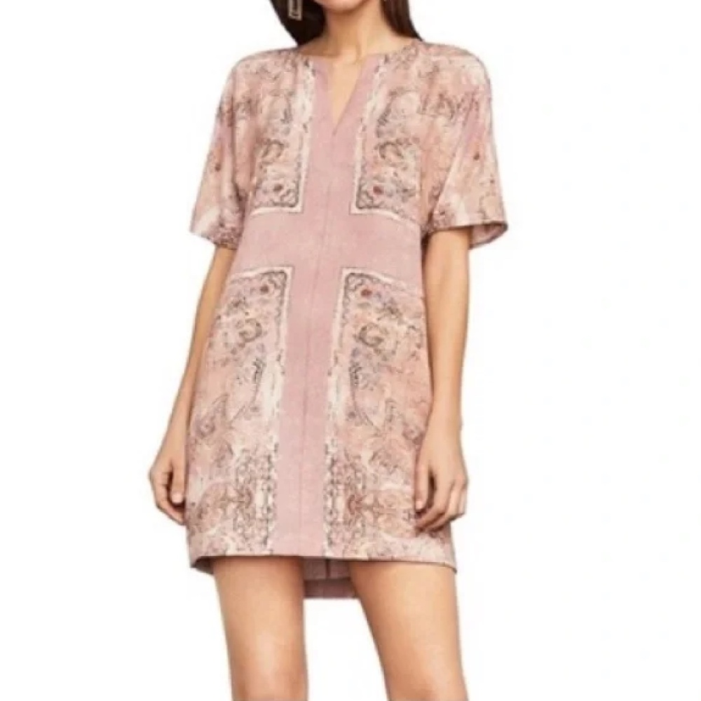 BCBGMaxAzaria - Harlan Scarf-Print Dress - Rose Smoke Combo - Size XS